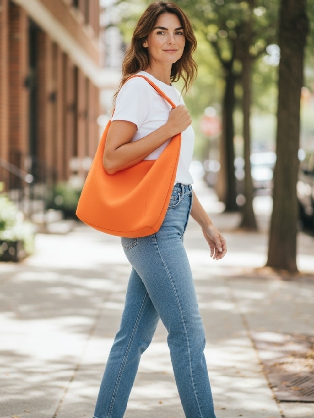 Astros Orange hobo bag. SONDRA ROBERTS SQUARED brand new.. Soft Marshmello like